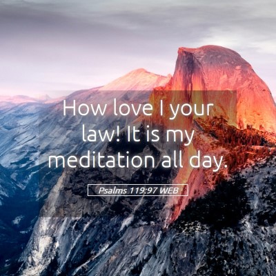 Picture 05 - Psalms 119:97 WEB - How love I your law! It is my meditation all - Bible Verse Picture