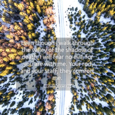 Picture 05 - Psalms 23:4 WEB - Even though I walk through the valley of the - Bible Verse Picture