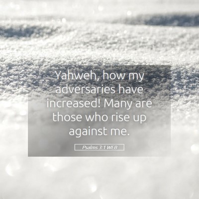 Picture 05 - Psalms 3:1 WEB - Yahweh, how my adversaries have increased! Many - Bible Verse Picture