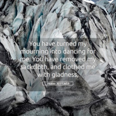Picture 05 - Psalms 30:11 WEB - You have turned my mourning into dancing for me. - Bible Verse Picture