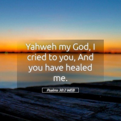 Picture 05 - Psalms 30:2 WEB - Yahweh my God, I cried to you, And you have - Bible Verse Picture