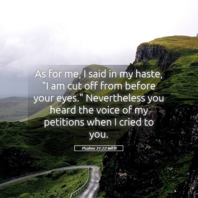 Picture 05 - Psalms 31:22 WEB - As for me, I said in my haste, 