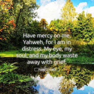 Picture 05 - Psalms 31:9 WEB - Have mercy on me, Yahweh, for I am in distress. - Bible Verse Picture