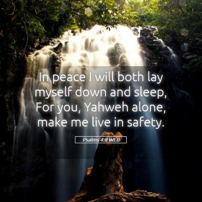 Picture 05 - Psalms 4:8 WEB - In peace I will both lay myself down and sleep, - Bible Verse Picture