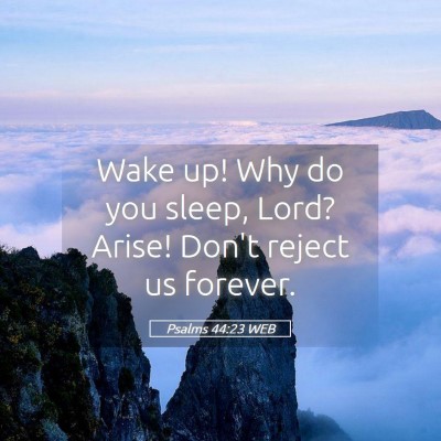 Picture 05 - Psalms 44:23 WEB - Wake up! Why do you sleep, Lord? Arise! Don't - Bible Verse Picture