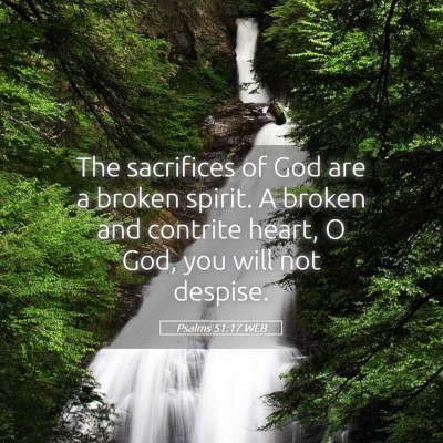 Picture 05 - Psalms 51:17 WEB - The sacrifices of God are a broken spirit. A - Bible Verse Picture