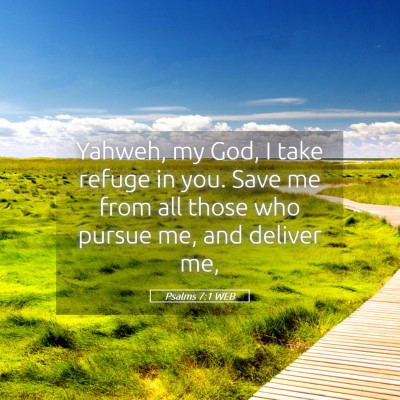 Picture 05 - Psalms 7:1 WEB - Yahweh, my God, I take refuge in you. Save me - Bible Verse Picture