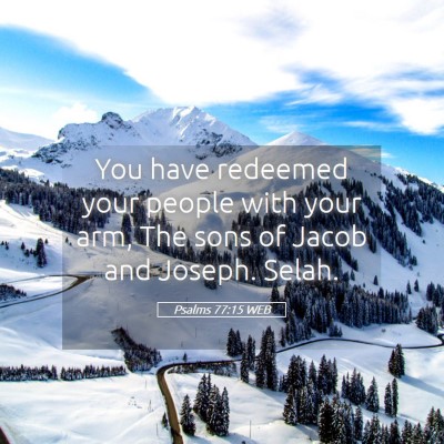 Picture 05 - Psalms 77:15 WEB - You have redeemed your people with your arm, The - Bible Verse Picture