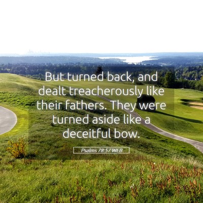 Picture 05 - Psalms 78:57 WEB - But turned back, and dealt treacherously like - Bible Verse Picture