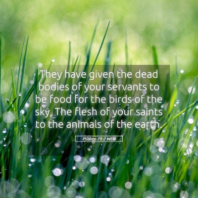 Picture 05 - Psalms 79:2 WEB - They have given the dead bodies of your servants - Bible Verse Picture