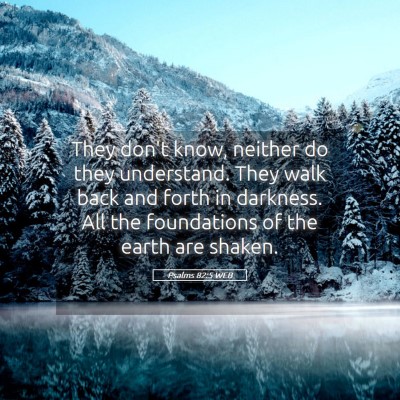 Picture 05 - Psalms 82:5 WEB - They don't know, neither do they understand. They - Bible Verse Picture