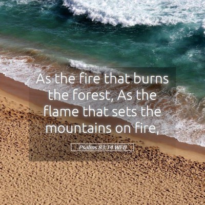 Picture 05 - Psalms 83:14 WEB - As the fire that burns the forest, As the flame - Bible Verse Picture