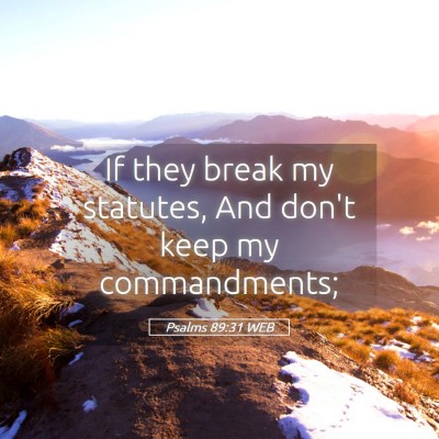 Picture 05 - Psalms 89:31 WEB - If they break my statutes, And don't keep my - Bible Verse Picture