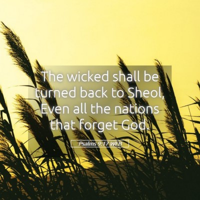 Picture 05 - Psalms 9:17 WEB - The wicked shall be turned back to Sheol, Even - Bible Verse Picture