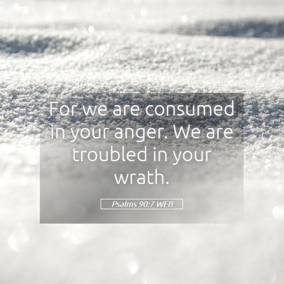 Picture 05 - Psalms 90:7 WEB - For we are consumed in your anger. We are - Bible Verse Picture