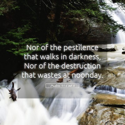 Picture 05 - Psalms 91:6 WEB - Nor of the pestilence that walks in darkness, Nor - Bible Verse Picture