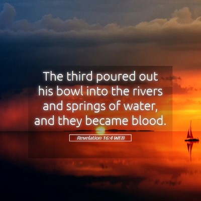 Picture 05 - Revelation 16:4 WEB - The third poured out his bowl into the rivers and - Bible Verse Picture