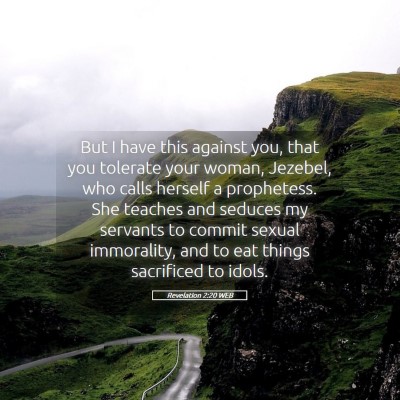 Picture 05 - Revelation 2:20 WEB - But I have this against you, that you tolerate - Bible Verse Picture