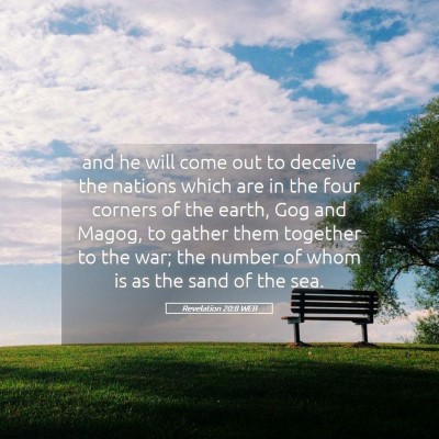 Picture 05 - Revelation 20:8 WEB - and he will come out to deceive the nations which - Bible Verse Picture