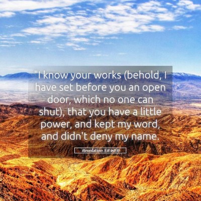 Picture 05 - Revelation 3:8 WEB - 
