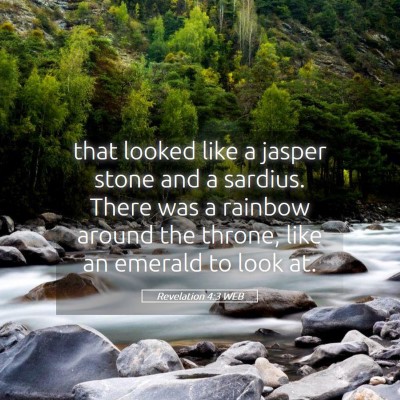 Picture 05 - Revelation 4:3 WEB - that looked like a jasper stone and a sardius. - Bible Verse Picture
