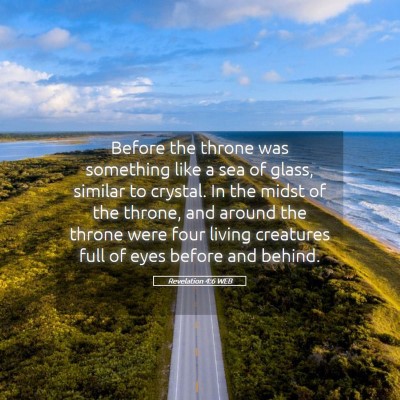 Picture 05 - Revelation 4:6 WEB - Before the throne was something like a sea of - Bible Verse Picture