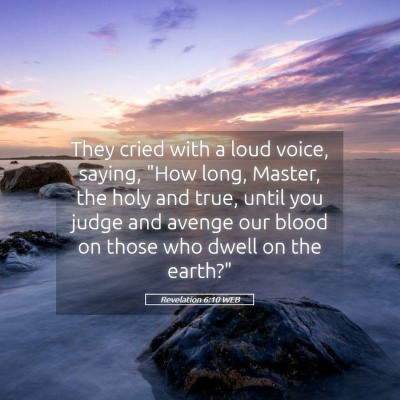 Picture 05 - Revelation 6:10 WEB - They cried with a loud voice, saying, 