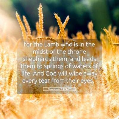 Picture 05 - Revelation 7:17 WEB - for the Lamb who is in the midst of the throne - Bible Verse Picture