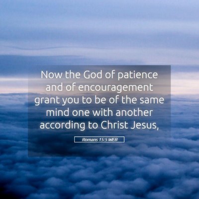 Picture 05 - Romans 15:5 WEB - Now the God of patience and of encouragement - Bible Verse Picture