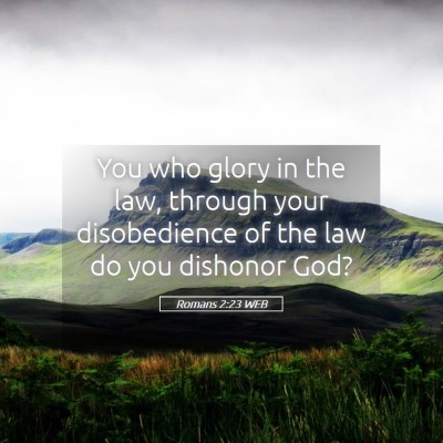 Picture 05 - Romans 2:23 WEB - You who glory in the law, through your - Bible Verse Picture