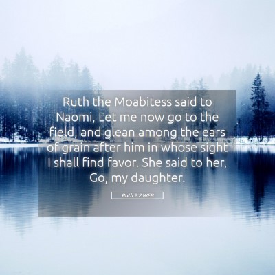 Picture 05 - Ruth 2:2 WEB - Ruth the Moabitess said to Naomi, Let me now go - Bible Verse Picture
