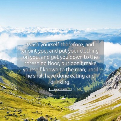 Picture 05 - Ruth 3:3 WEB - Wash yourself therefore, and anoint you, and put - Bible Verse Picture
