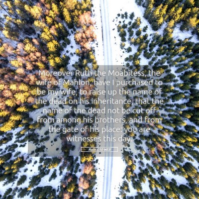 Picture 05 - Ruth 4:10 WEB - Moreover Ruth the Moabitess, the wife of Mahlon, - Bible Verse Picture