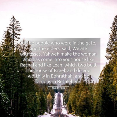 Picture 05 - Ruth 4:11 WEB - All the people who were in the gate, and the - Bible Verse Picture