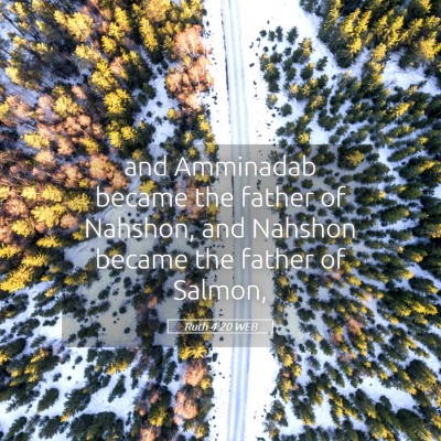 Picture 05 - Ruth 4:20 WEB - and Amminadab became the father of Nahshon, and - Bible Verse Picture