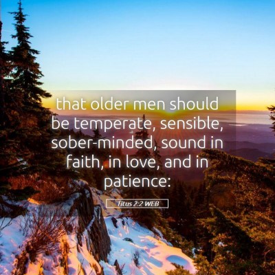 Picture 05 - Titus 2:2 WEB - that older men should be temperate, sensible, - Bible Verse Picture