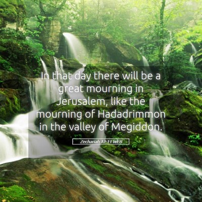 Picture 05 - Zechariah 12:11 WEB - In that day there will be a great mourning in - Bible Verse Picture