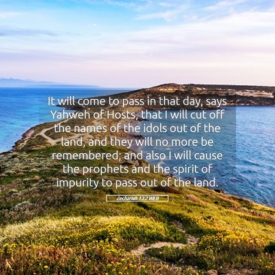 Picture 05 - Zechariah 13:2 WEB - It will come to pass in that day, says Yahweh of - Bible Verse Picture