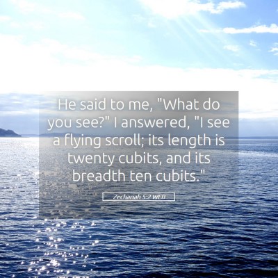 Picture 05 - Zechariah 5:2 WEB - He said to me, 