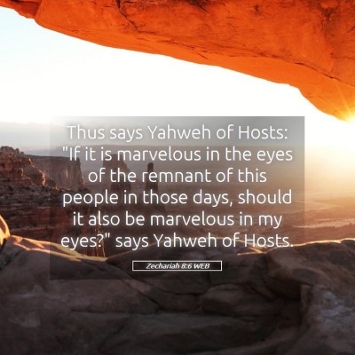 Picture 05 - Zechariah 8:6 WEB - Thus says Yahweh of Hosts: 