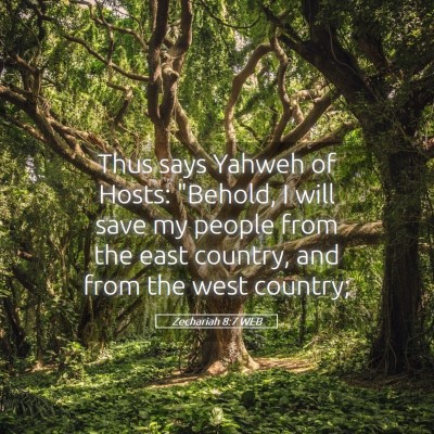 Picture 05 - Zechariah 8:7 WEB - Thus says Yahweh of Hosts: 