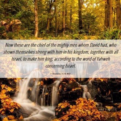 Picture 06 - 1 Chronicles 11:10 WEB - Now these are the chief of the mighty men whom - Bible Verse Picture