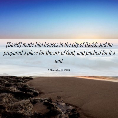 Picture 06 - 1 Chronicles 15:1 WEB - [David] made him houses in the city of David; and - Bible Verse Picture