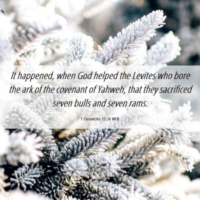 Picture 06 - 1 Chronicles 15:26 WEB - It happened, when God helped the Levites who bore - Bible Verse Picture