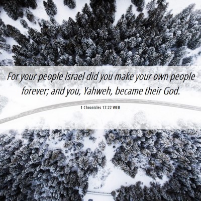 Picture 06 - 1 Chronicles 17:22 WEB - For your people Israel did you make your own - Bible Verse Picture