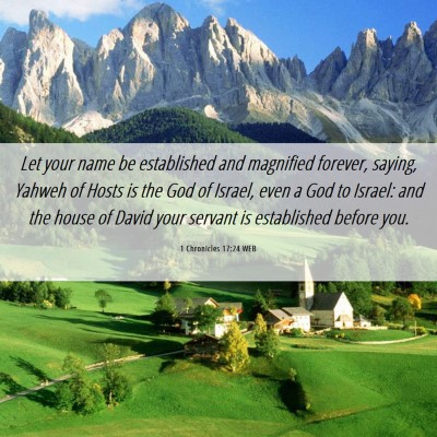 Picture 06 - 1 Chronicles 17:24 WEB - Let your name be established and magnified - Bible Verse Picture