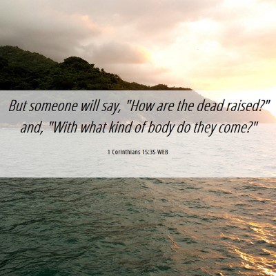 Picture 06 - 1 Corinthians 15:35 WEB - But someone will say, 