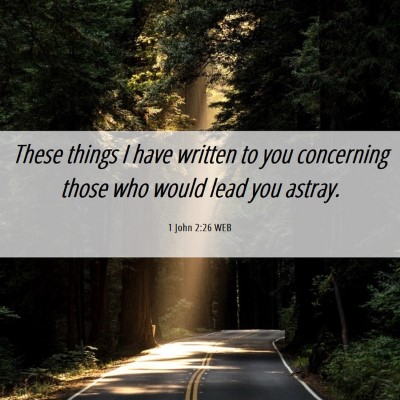 Picture 06 - 1 John 2:26 WEB - These things I have written to you concerning - Bible Verse Picture