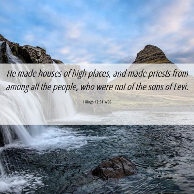 Picture 06 - 1 Kings 12:31 WEB - He made houses of high places, and made priests - Bible Verse Picture