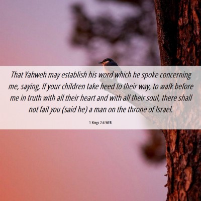 Picture 06 - 1 Kings 2:4 WEB - That Yahweh may establish his word which he spoke - Bible Verse Picture